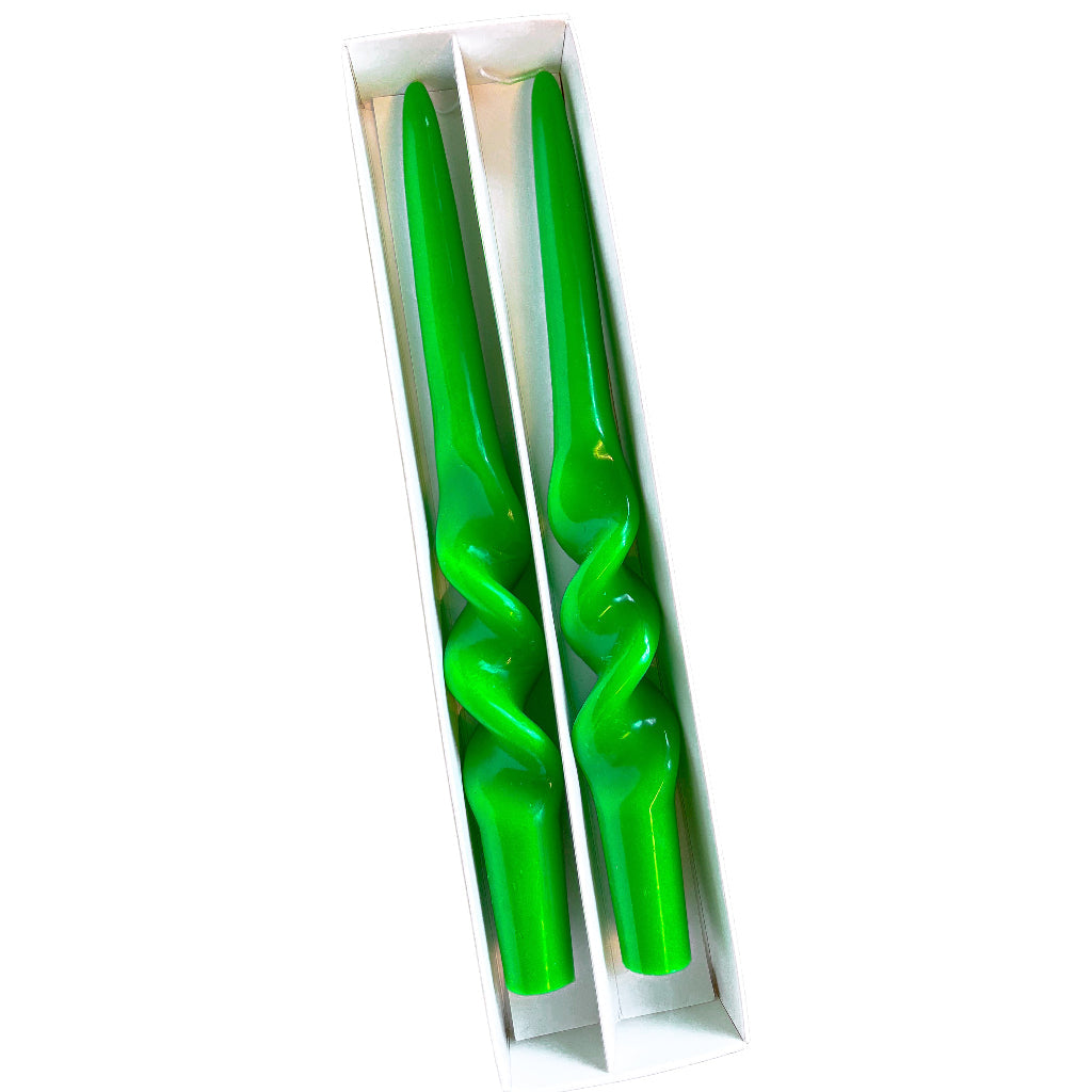 Forest Fern Twisted Candles – Pack of 2